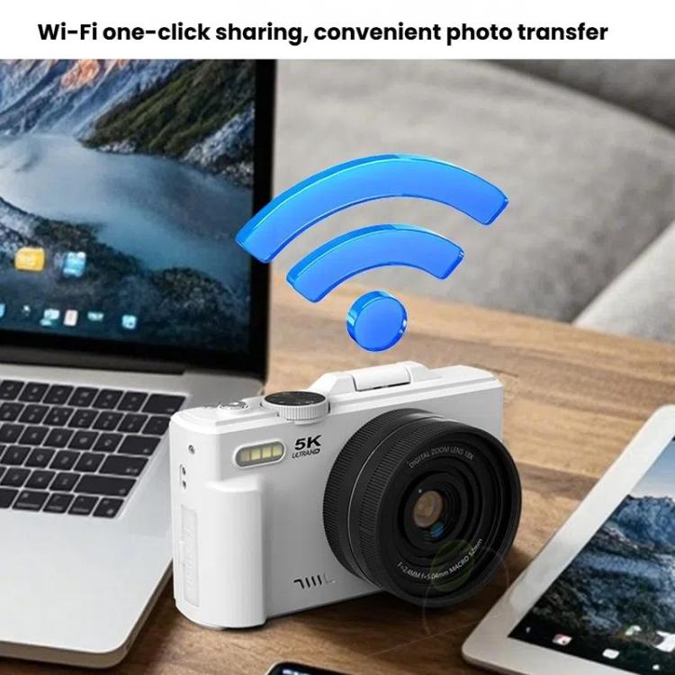 W1 5K HD Digital Camera 75MP 18X Digital Zoom WiFi Video Recorder With Flip Screen W1 5K HD Digital Camera 75MP 18X Digital Zoom WiFi Video Recorder With Flip Screen